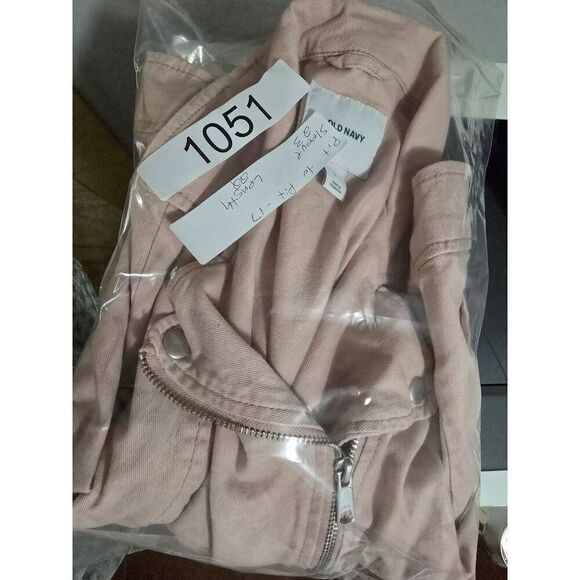 Womens Light Pink Moto Jacket With Silver Zipper Details & Pockets Casual Style - Picture 9 of 9